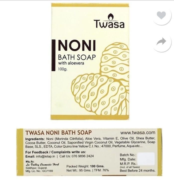 Twasa Noni With Aloevera Herbal Bath Soap 100g