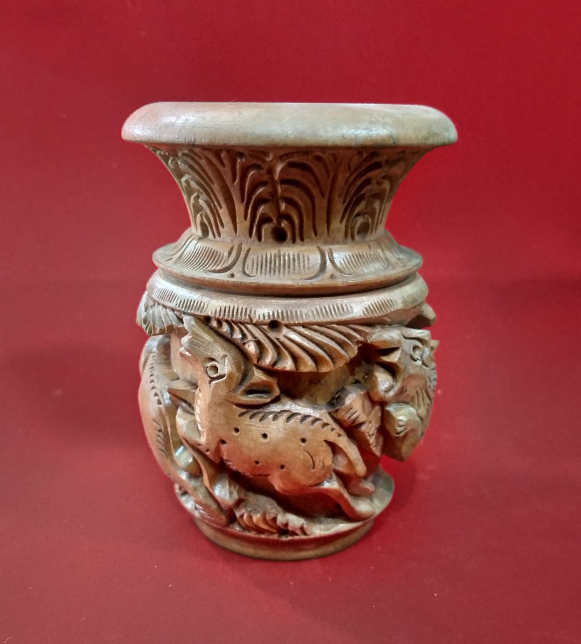 Handcrafted Wooden Flower Pot