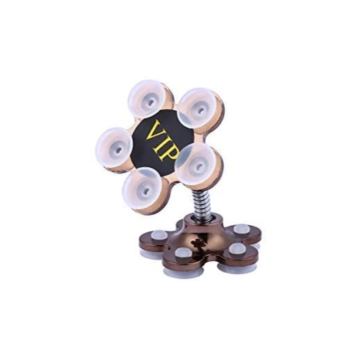 INFInxt Mini Flower Shape Cellphone Holder Car & Mount Sucker Stand 360° Rotatable Multi-Angle Phone Metal Magic Suction Cup Mobile Holder