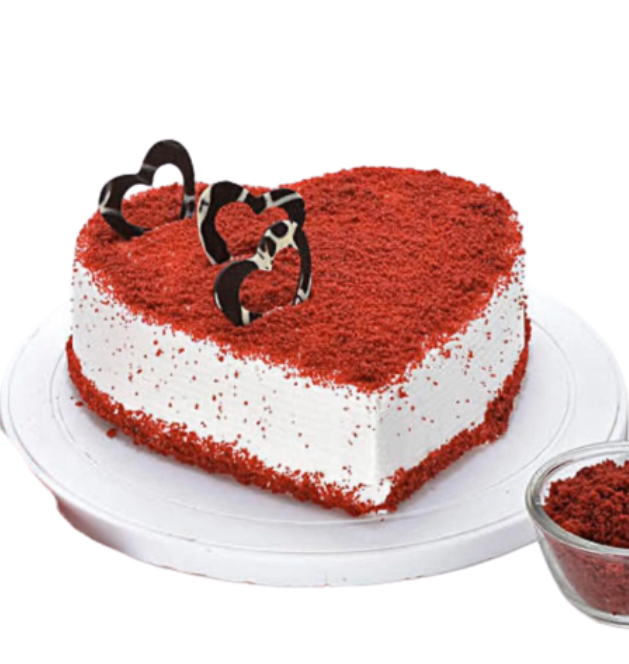 Red Velvet Cake made with Fresh Cream Pure Veg. Cake