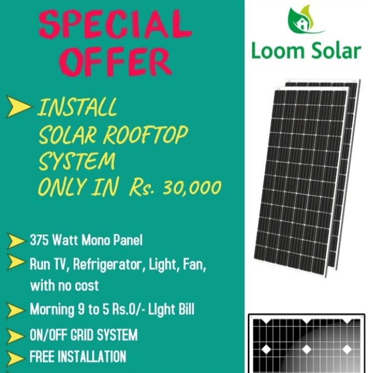 SOLAR ROOFTOP SYSTEM 375 Mono Panel