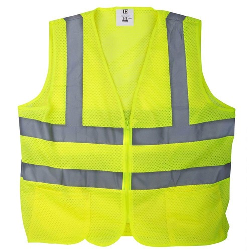 Workwear Reflective Safety Vest, High Visibility Neon Waistcoat for Traffic Running Cycling Sports with 2 Inch Reflective Tape
