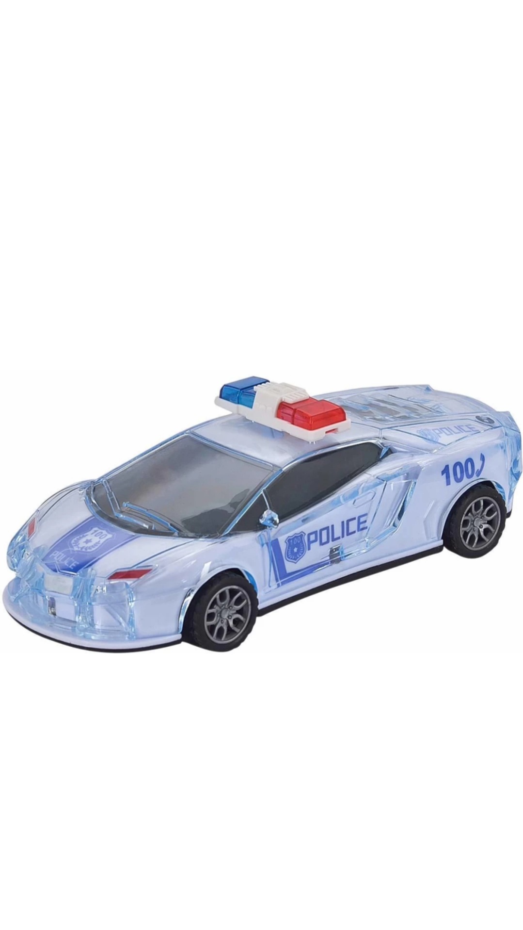 Kids police 3d car with light,friction,music and siren sound