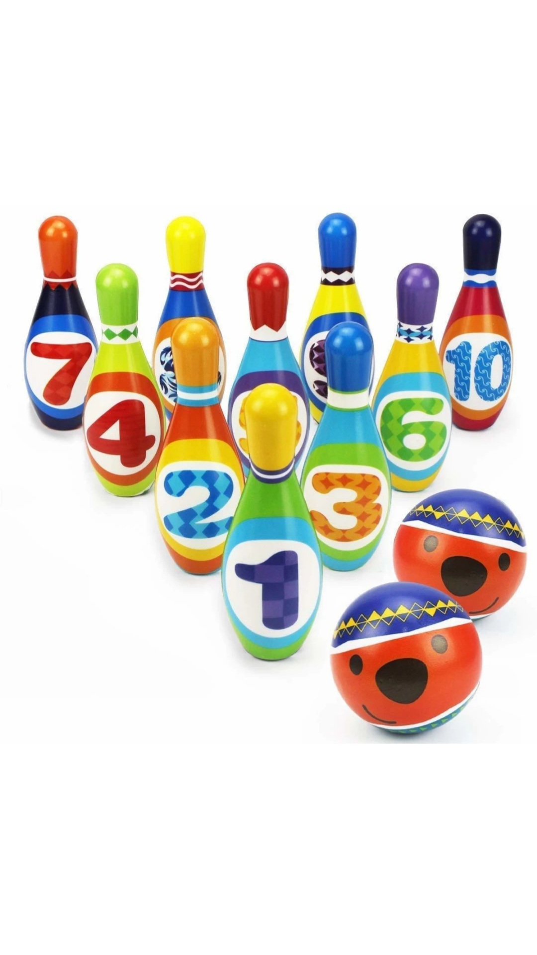 Bowling game set unbreakable foam material