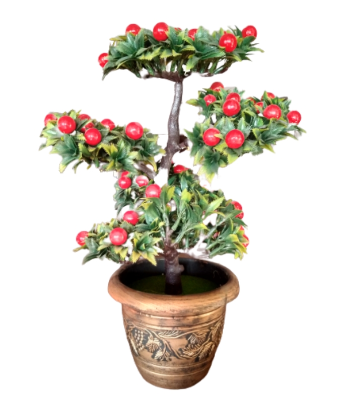 Artificial Cherry Pot For Home and Office Decoration Show Piece