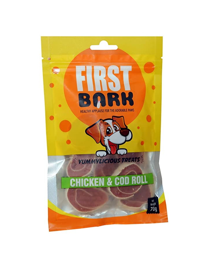 First bark treat chicken & cod roll