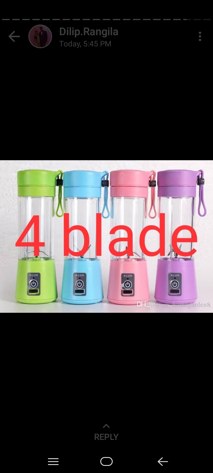 Portable and Rechargeable Battery juice Blendar