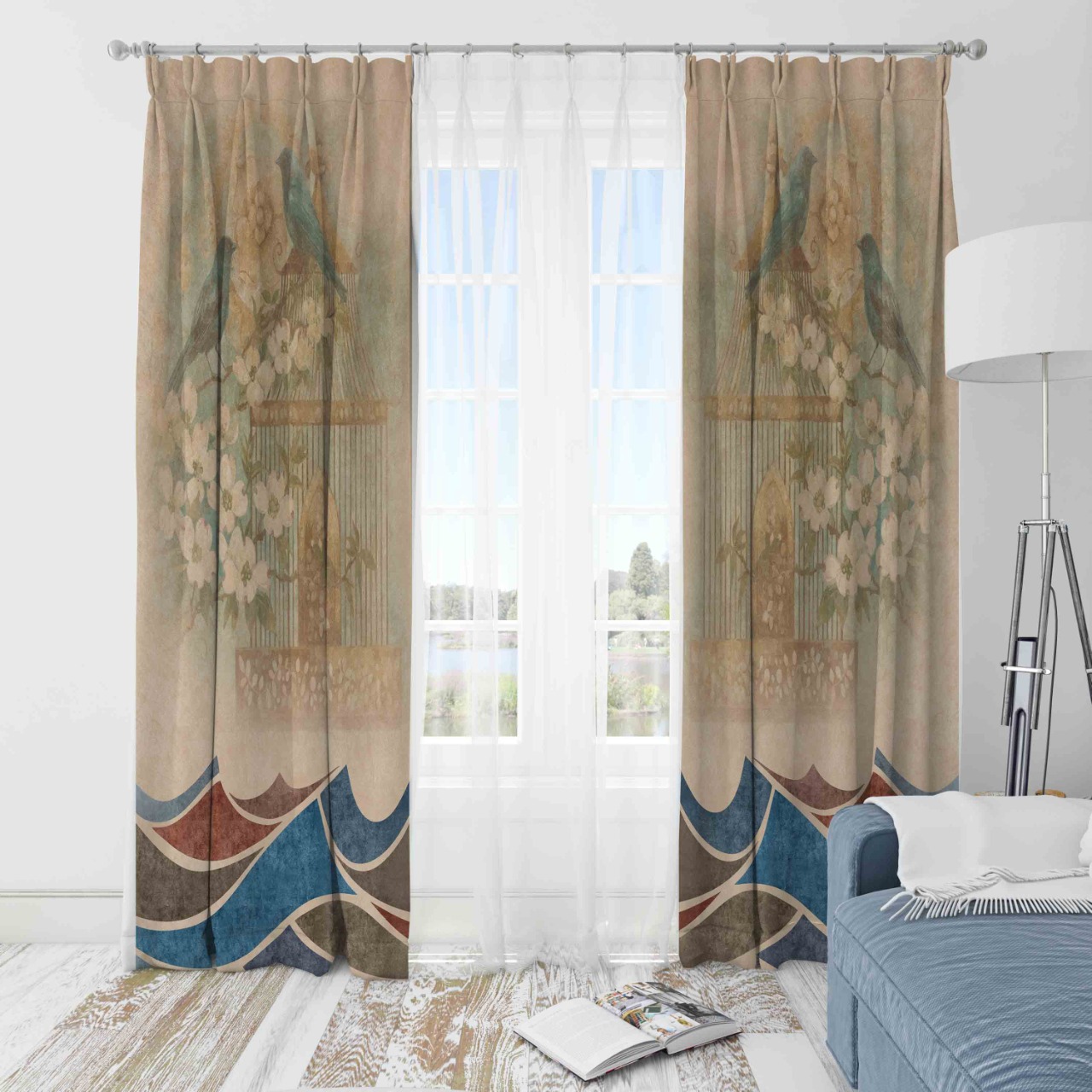 Customize Fabric Curtain price per sq foot