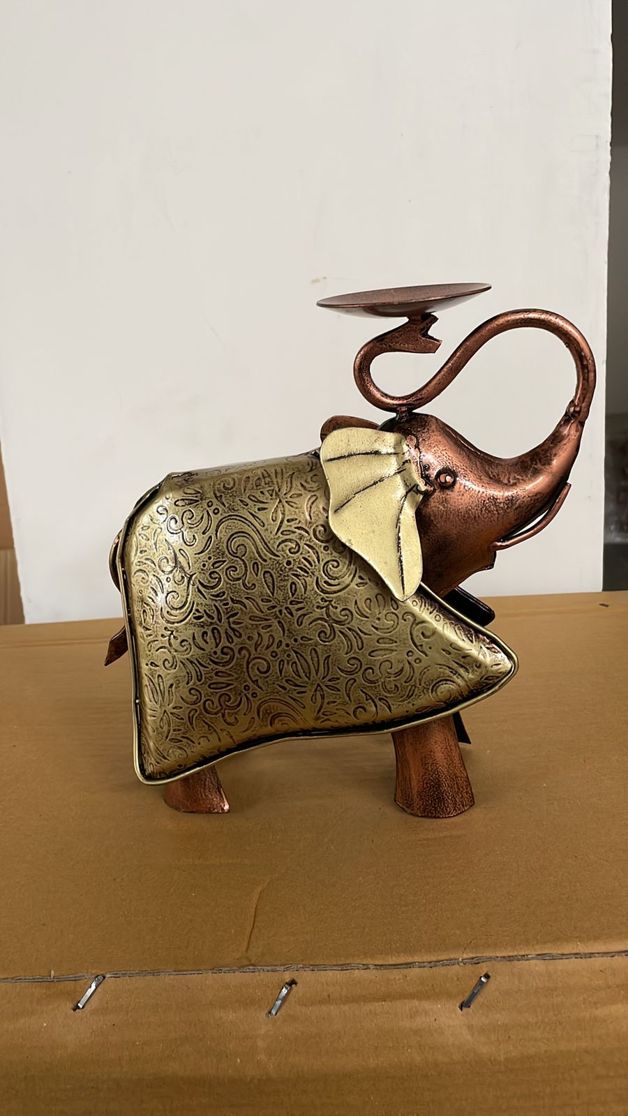 Iron Elephant statue sculpture home decor modern art handmade handcrafted 