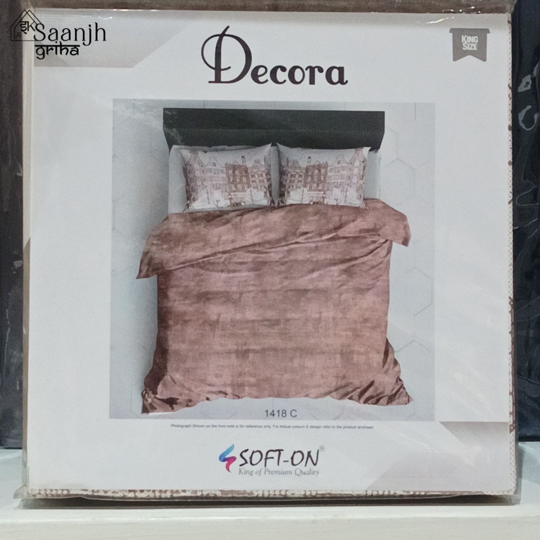 SOFTON DECORA DOUBLE BED BEDSHEET KING SIZE 108*108