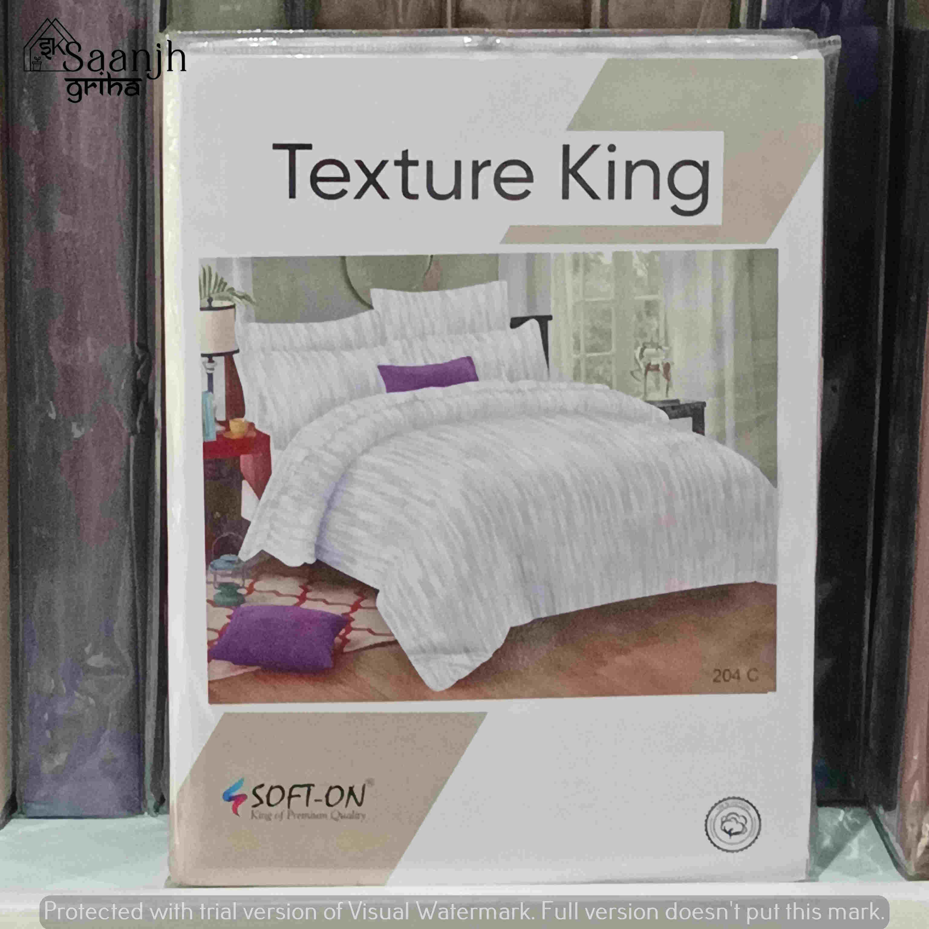 SOFTON TEXTURE KING DOUBLE BEDSHEET KING SIZE 108*108